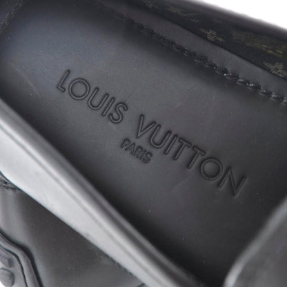Louis Vuitton Leather Loafers Shoes 7 Black 6 of 7
