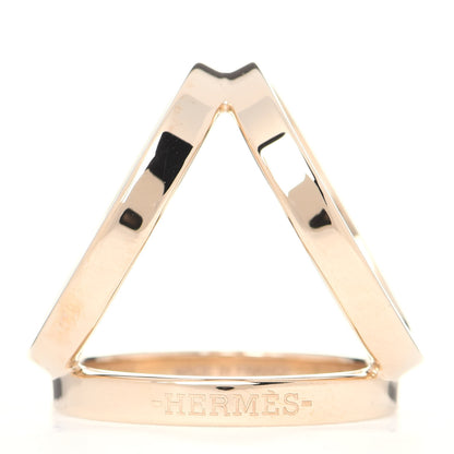 Hermes Permabrass Rose Gold Plated Trio Scarf Ring 1 of 5