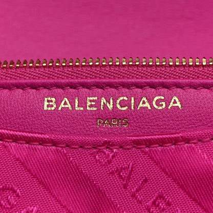 Balenciaga Nylon Jacquard Diagonal Logo S BB Round Shoulder Bag Rose Magenta 6 of 7