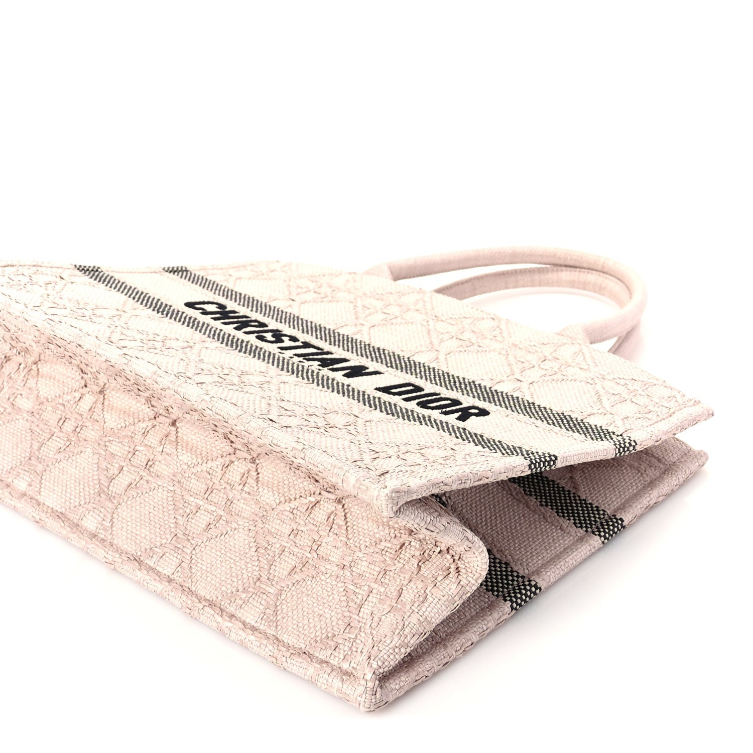 Christian Dior Raffia Cannage Medium Book Tote Sakura Pink 8 of 8