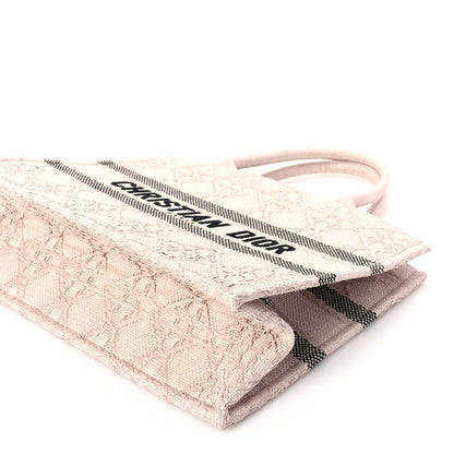 Christian Dior Raffia Cannage Medium Book Tote Sakura Pink 8 of 8