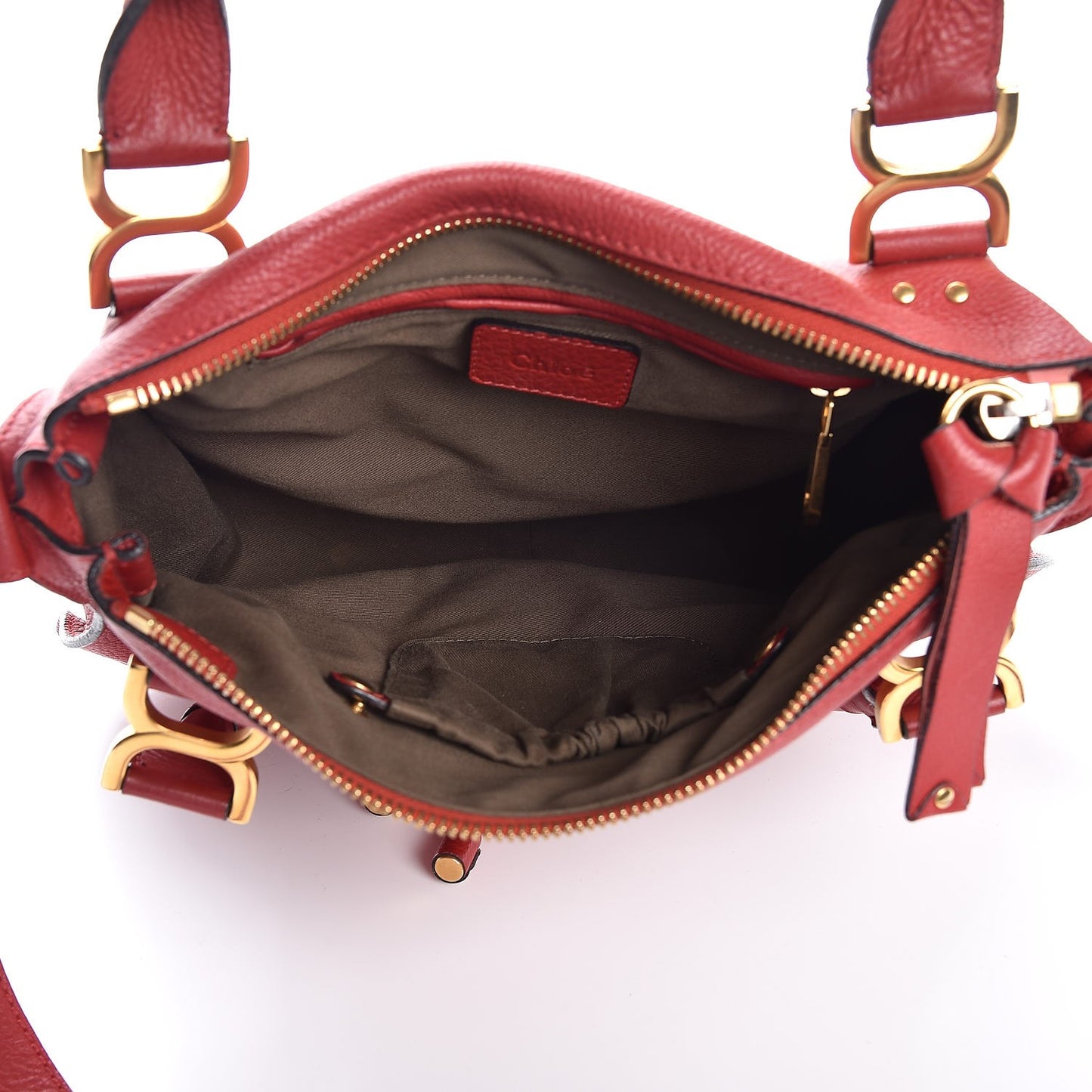 Calfskin Medium Marcie Satchel Red