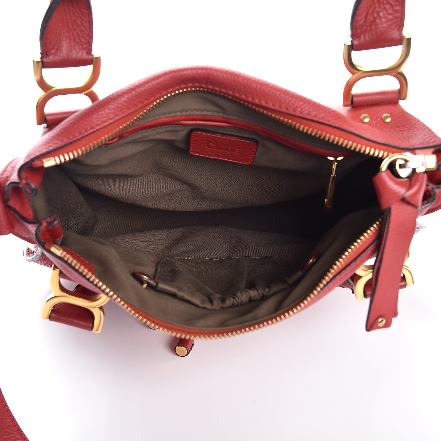 Chloe Calfskin Medium Marcie Satchel Red 6 of 8