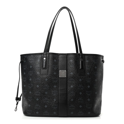 MCM Visetos Medium Liz Reversible Shopper Tote Black 1 of 8