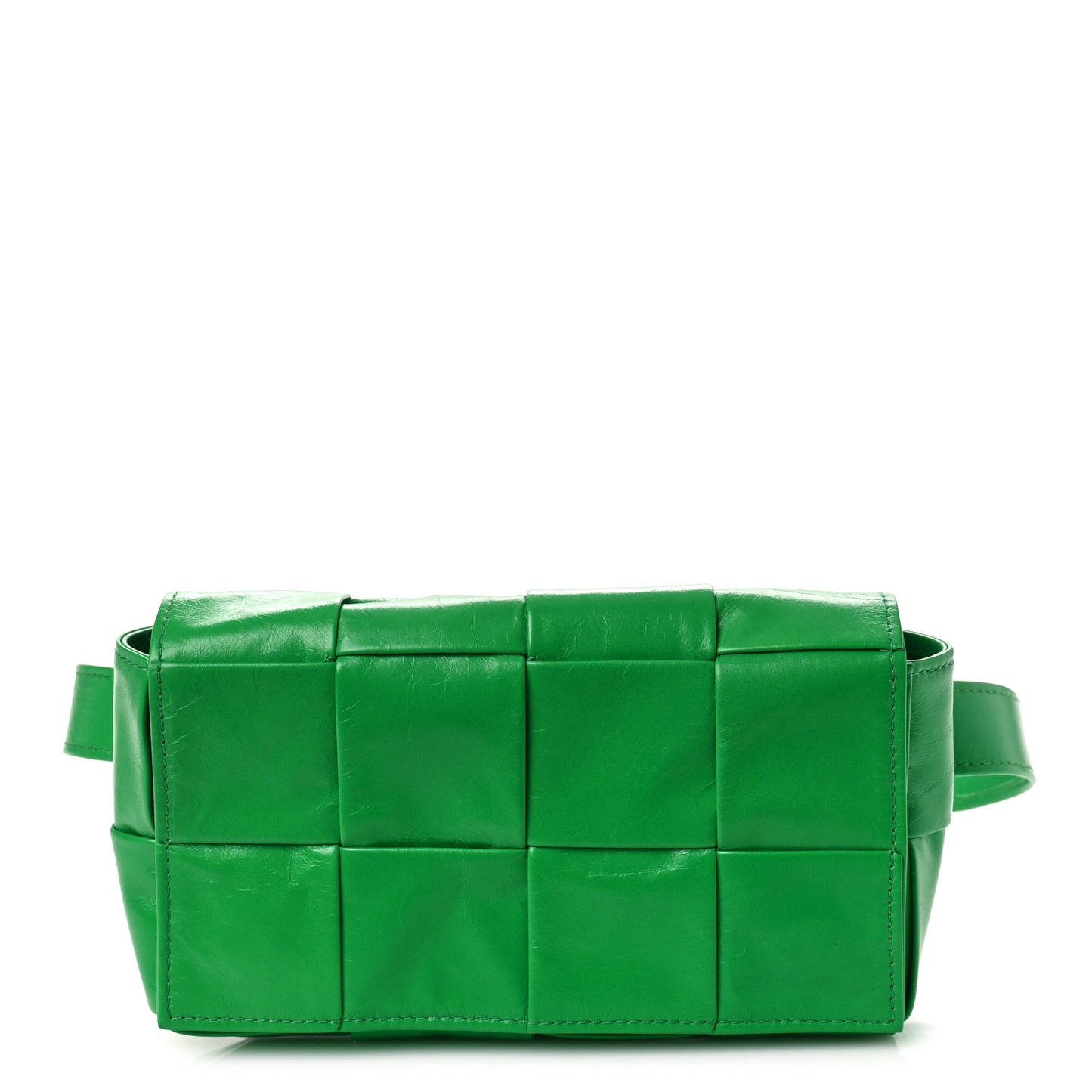 Paper Calfskin Intreccio Cassette Belt Bag Parakeet