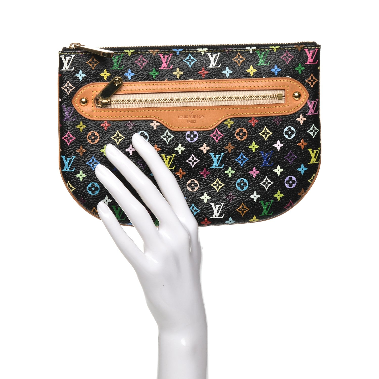 Louis Vuitton Monogram Multicolor Pochette Plate GM Black 2 of 6