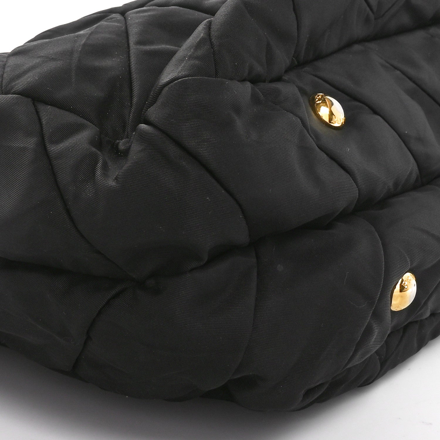 Prada Tessuto Nylon Chevron Quilted Tote Black 8 of 9