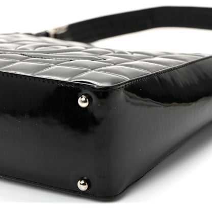 Chanel Patent Quilted Small Chocolate Bar Shoulder Bag Black 9 of 10