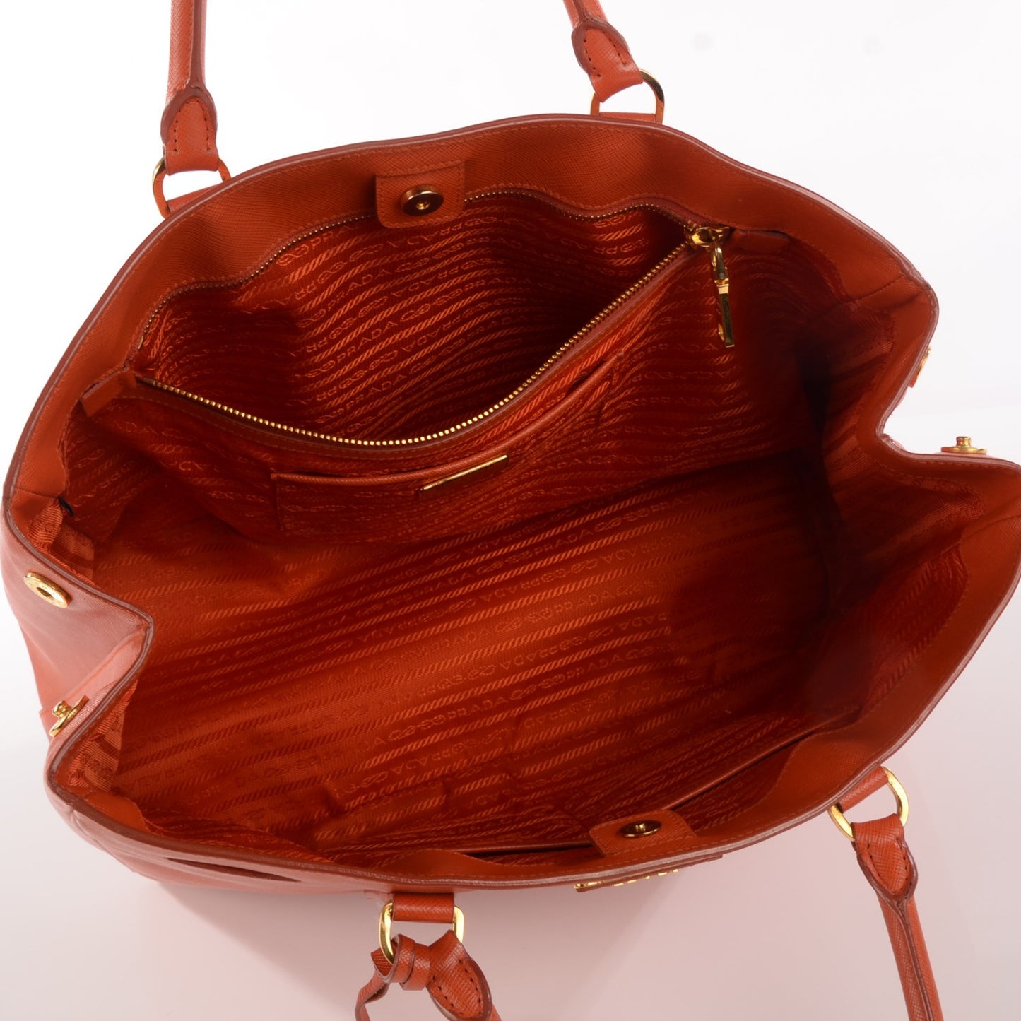 Saffiano Lux Large Tote Papaya