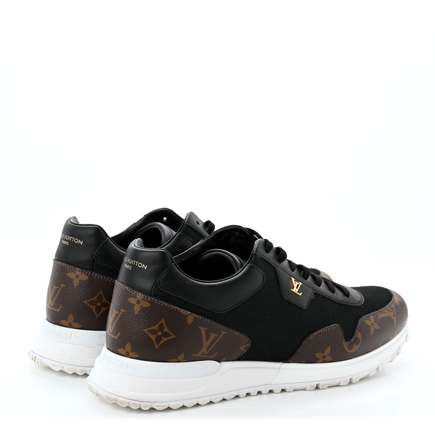 Louis Vuitton Monogram Mens Run Away Sneakers 9 Black 4 of 10
