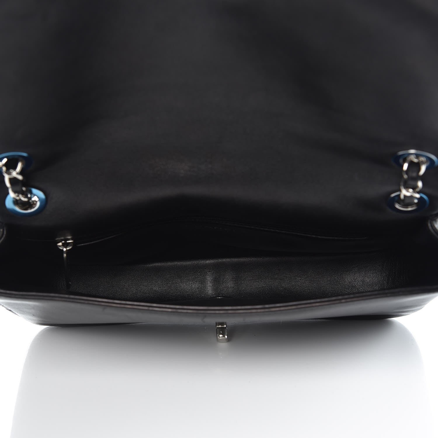 Chanel Shearling Lambskin Medium 100% Flap Black 6 of 10