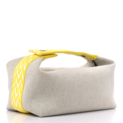 Hermes Canvas Small Bride-A-Brac Pouch Natural Jaune Citron 3 of 8