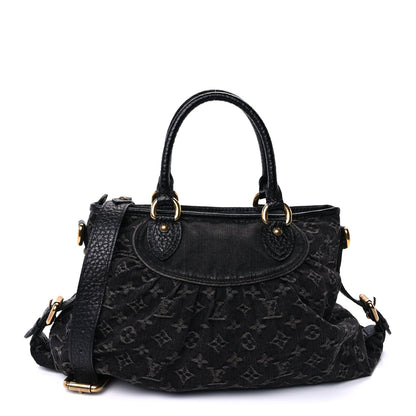Louis Vuitton Denim Neo Cabby MM Black 1 of 8