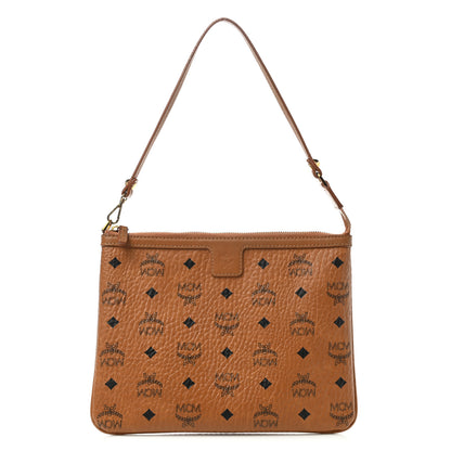 MCM Visetos Medium Stark Wristlet Pouch Cognac 1 of 10
