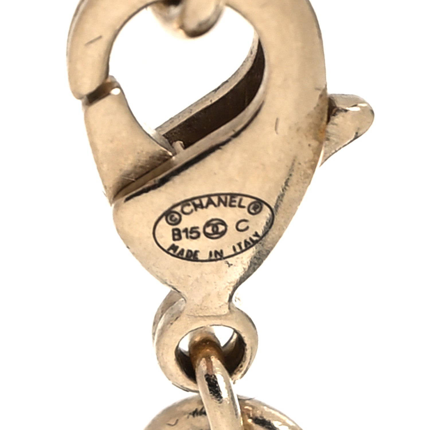 Chanel Baguette Crystal Moon CC Necklace Gold 5 of 5