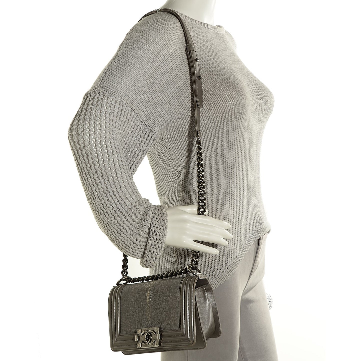 Galuchat Stingray Small Boy Flap Silver