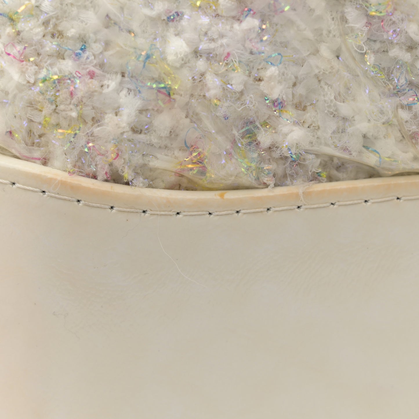 Tweed PVC Patent Chevron Quilted Medium Gabrielle Hobo White