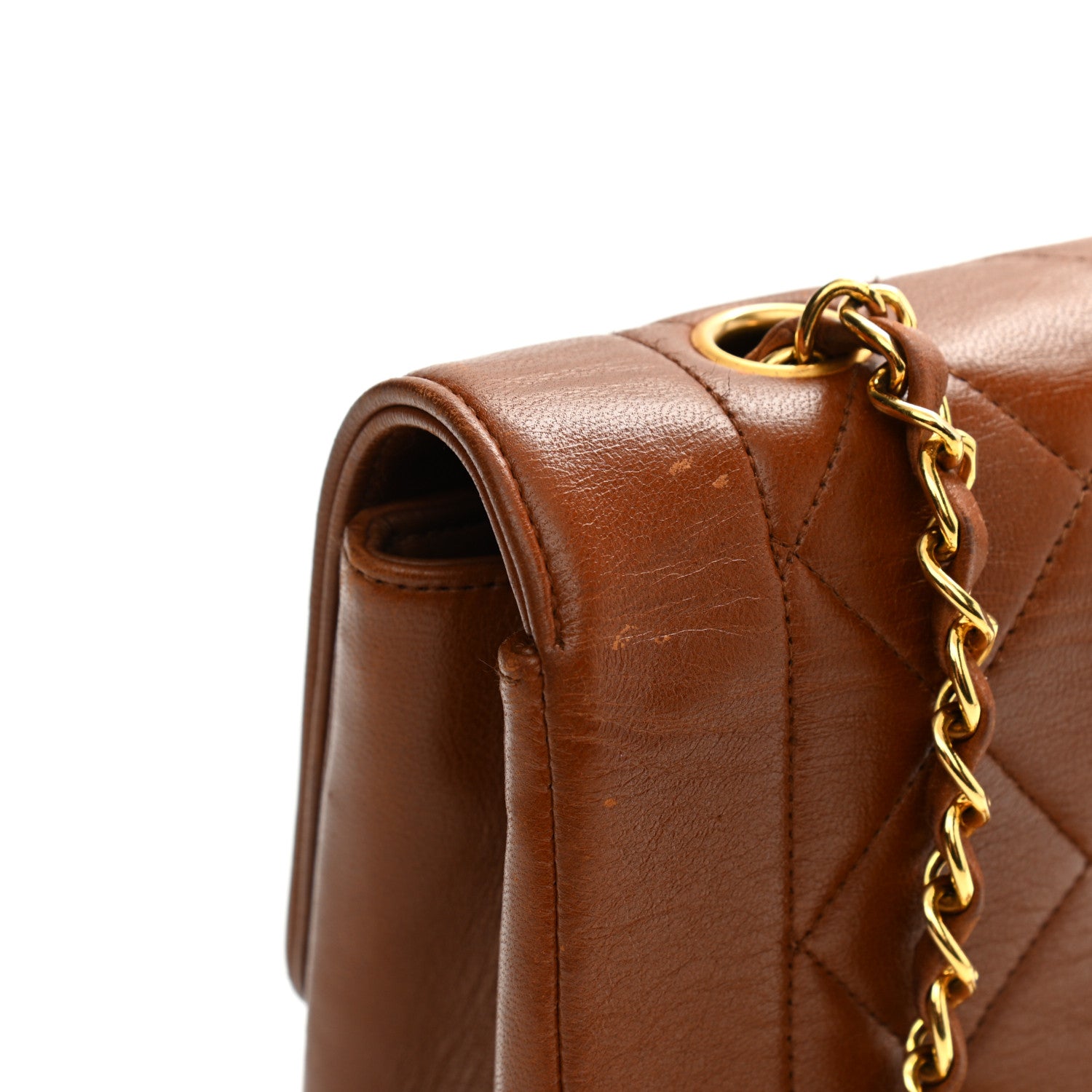 Chanel Lambskin Quilted Small Single Flap Brown 9 of 13