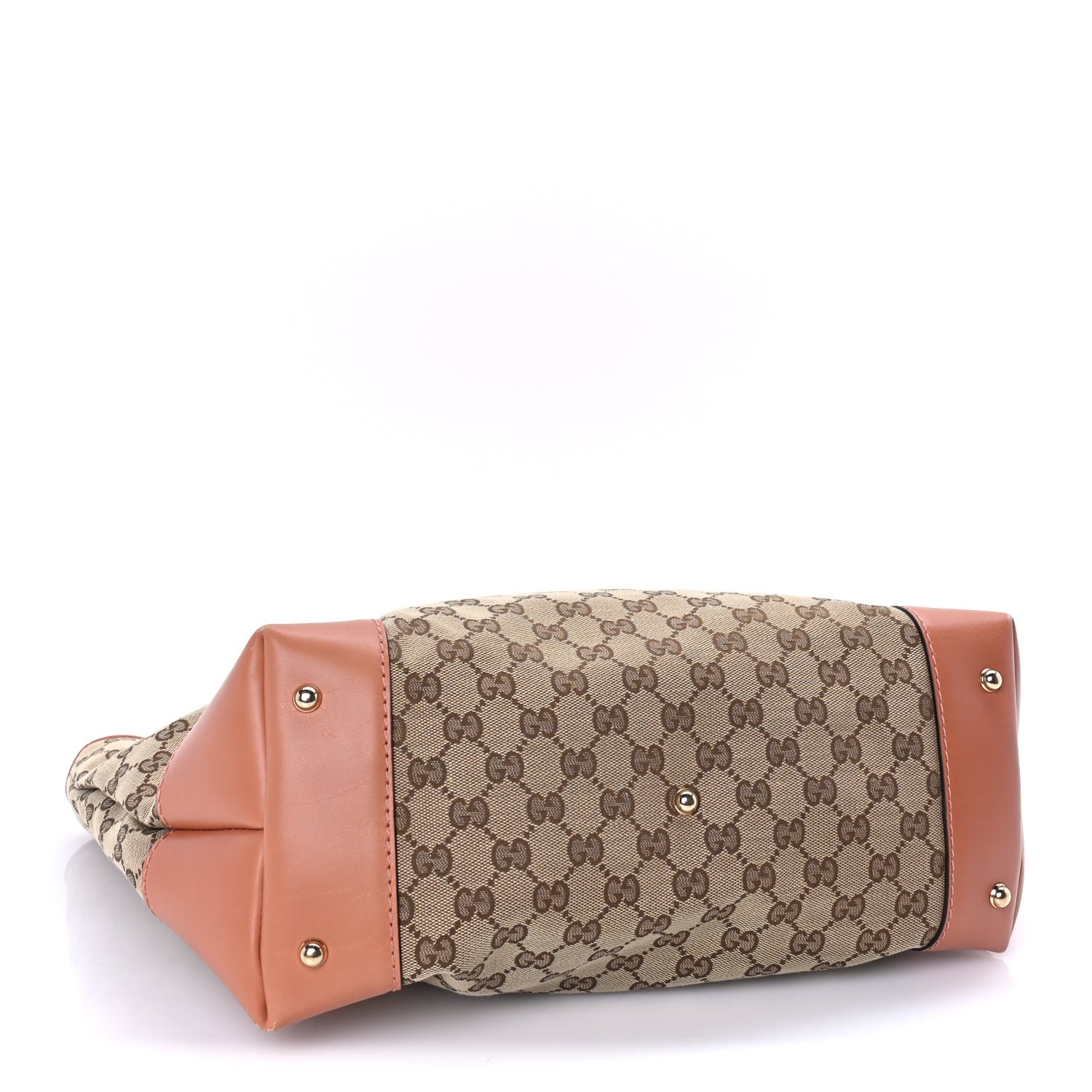 Gucci Monogram Large Heart Bit Charm Top Handle Tote Coral 4 of 9