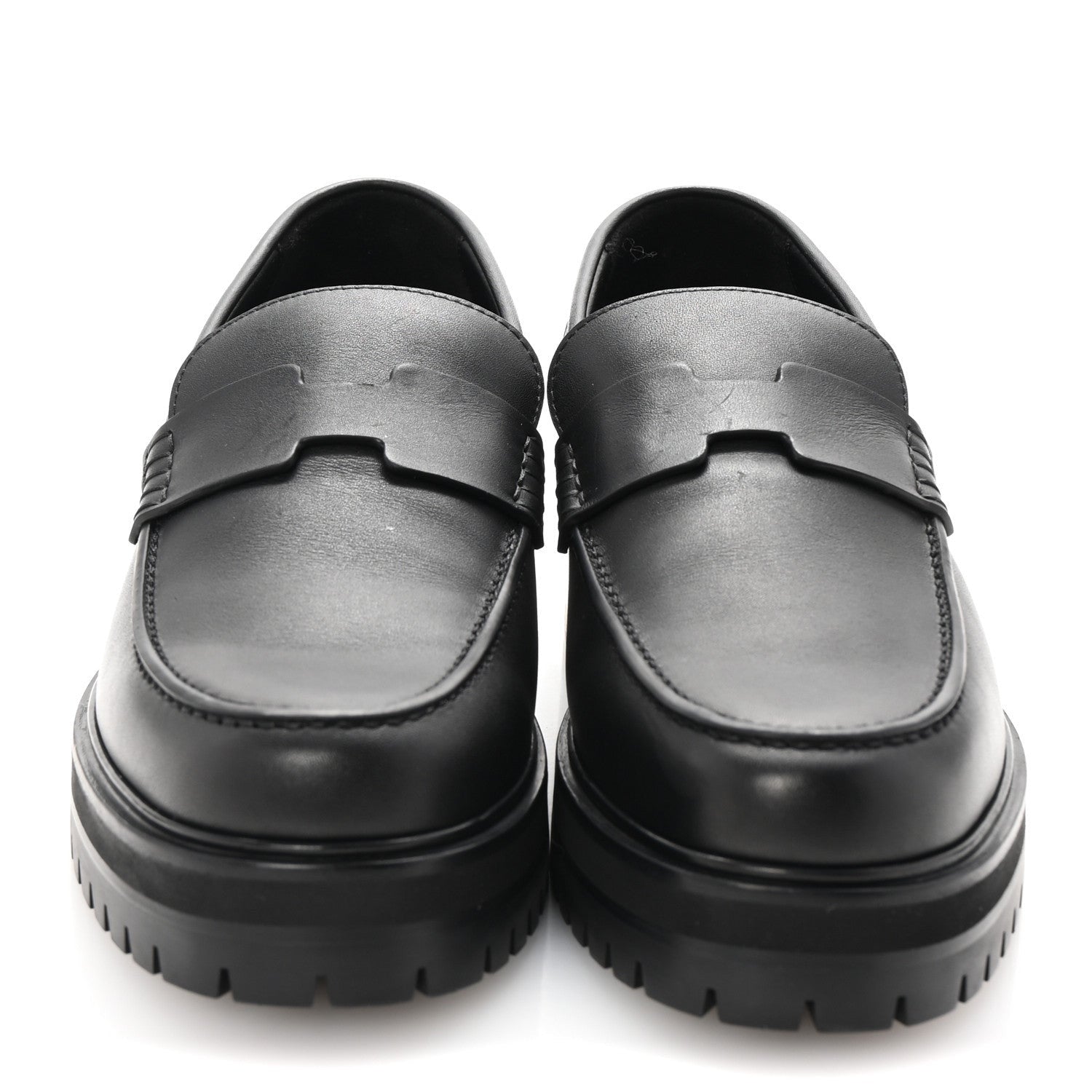 Hermes Calfskin Ivy Loafer 38 Black 3 of 7