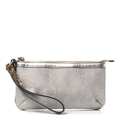 Gucci Monogram Jolicoeur Wristlet Silver 1 of 4