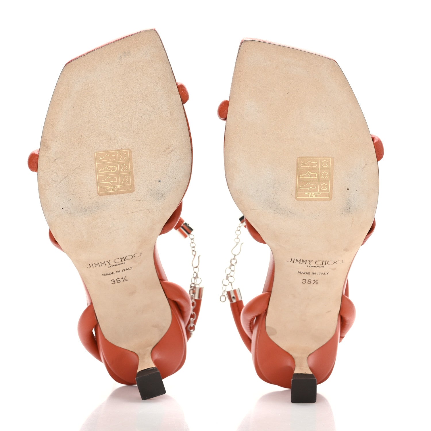 Jimmy Choo Nappa Fort 50 Knotted Sandals 36.5 Tan 5 of 8