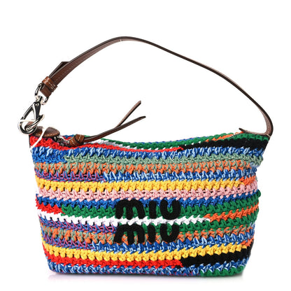 Miu Miu Fabric Crochet Pouch Multicolor 1 of 8