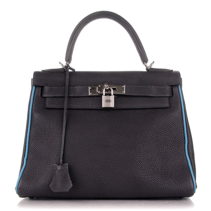 Hermes Togo Kelly Retourne 28 Indigo Blue Jean 1 of 25