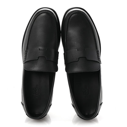 Hermes Calfskin Ivy Loafer 38 Black 2 of 7