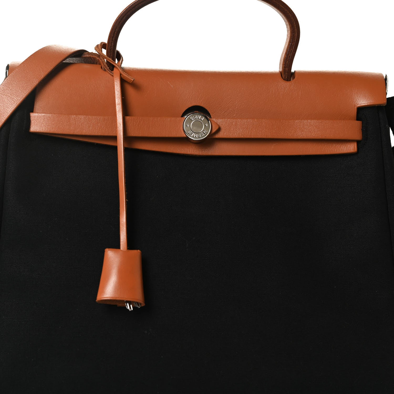 Hermes Barenia Toile Herbag 2 in 1 PM Black 7 of 11