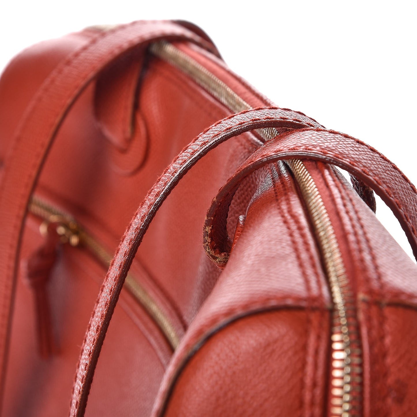 Caviar Zip Top Tote Red