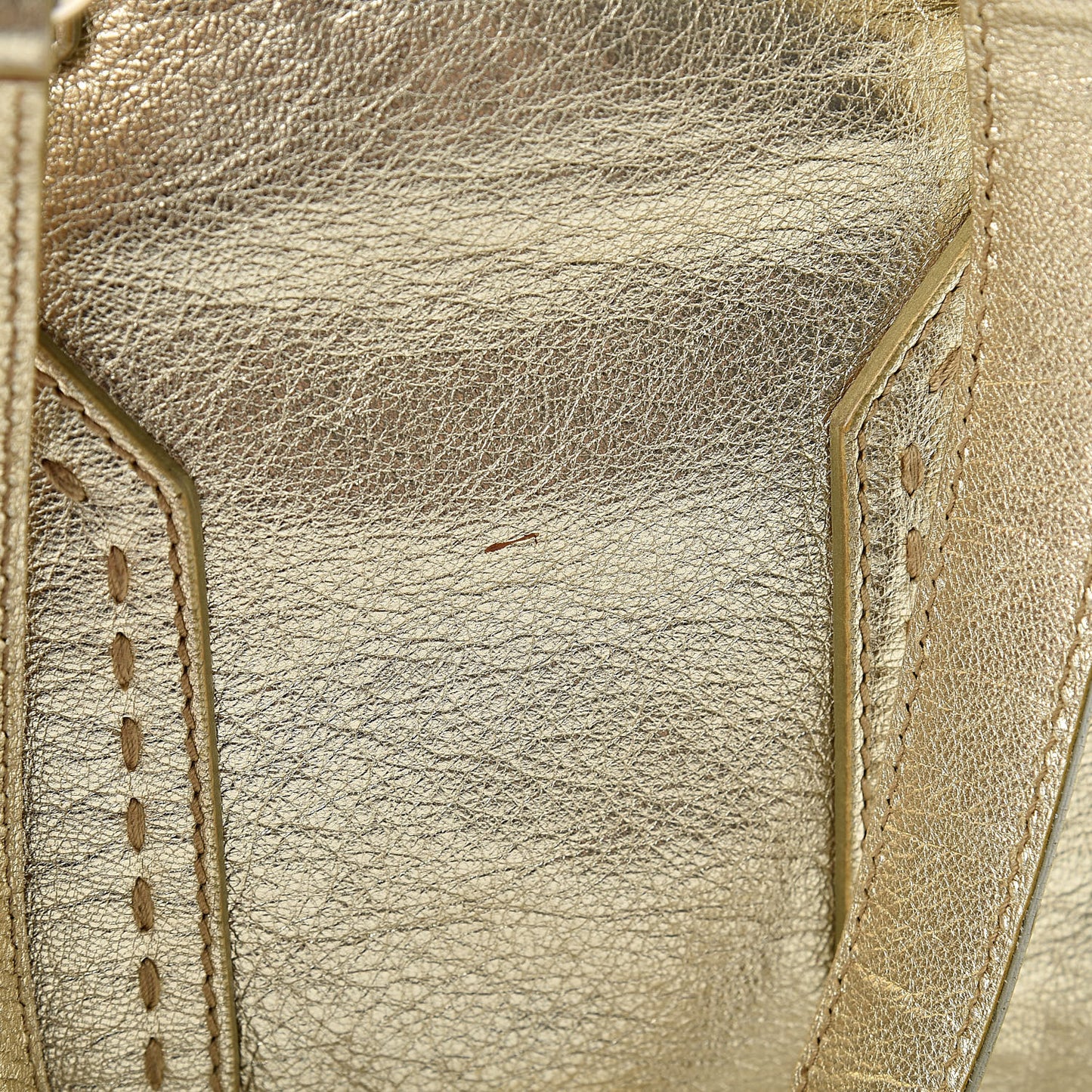 Metallic Calfskin Medium Muse Gold