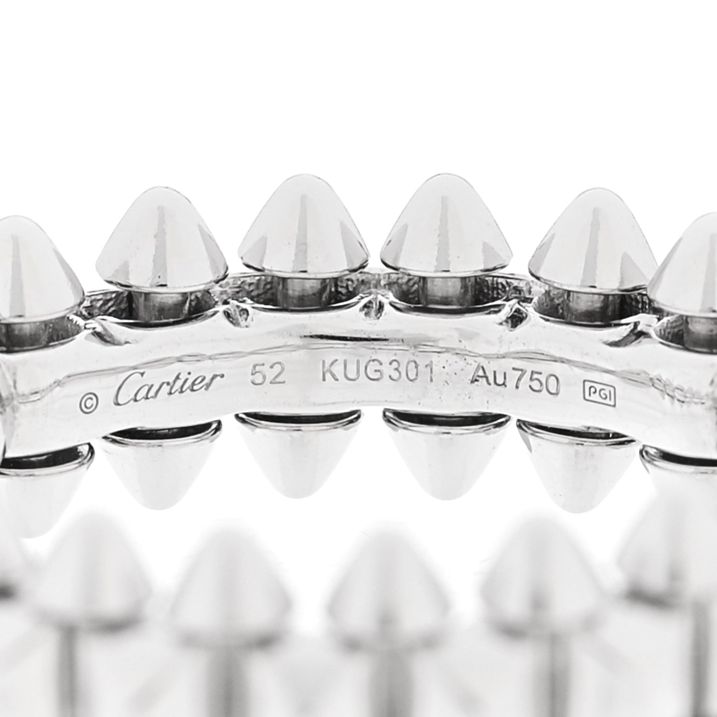 18K White Gold SM Clash De Cartier Ring 52 6
