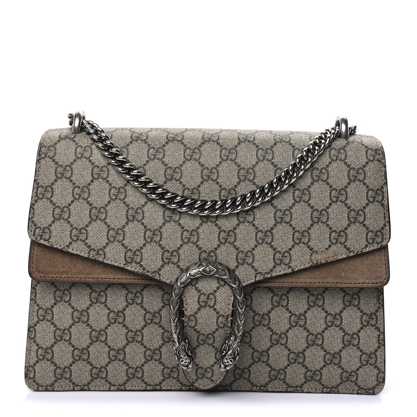 GG Supreme Monogram Medium Dionysus Shoulder Bag Taupe