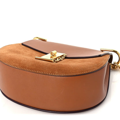 Chloe Suede Smooth Calfskin Mini Drew Shoulder Bag  Caramel 8 of 8
