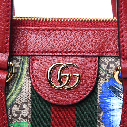 Gucci GG Supreme Monogram Flora Web Small Ophidia Tote Bag Red 12 of 12