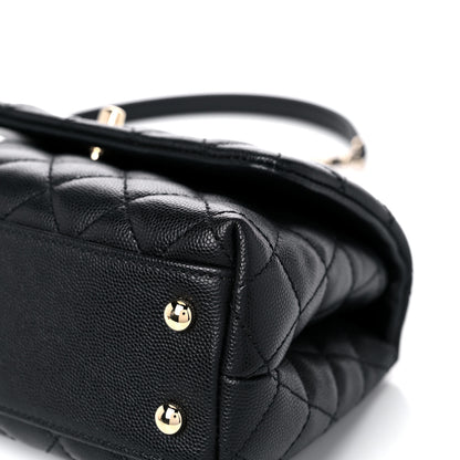 Chanel Caviar Quilted Mini Coco Handle Flap Black 9 of 14