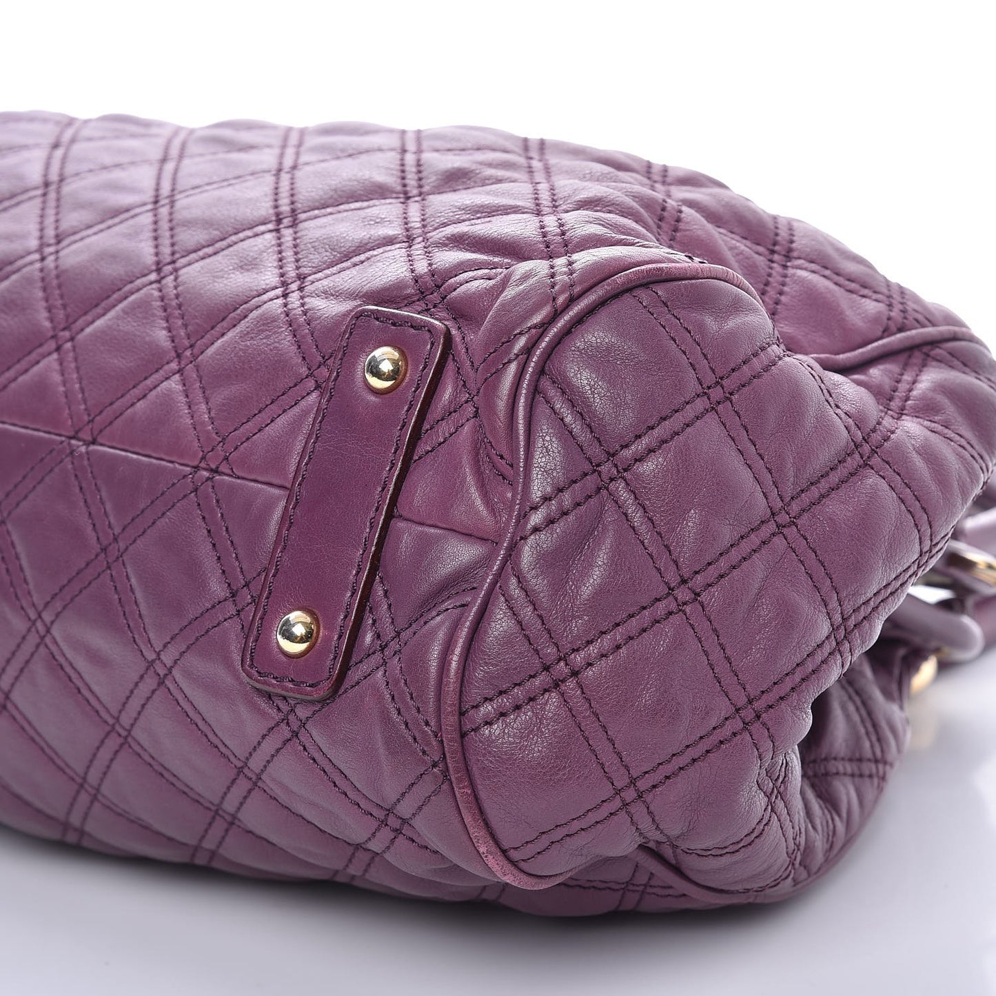 Calfskin Quilted Stam Purple