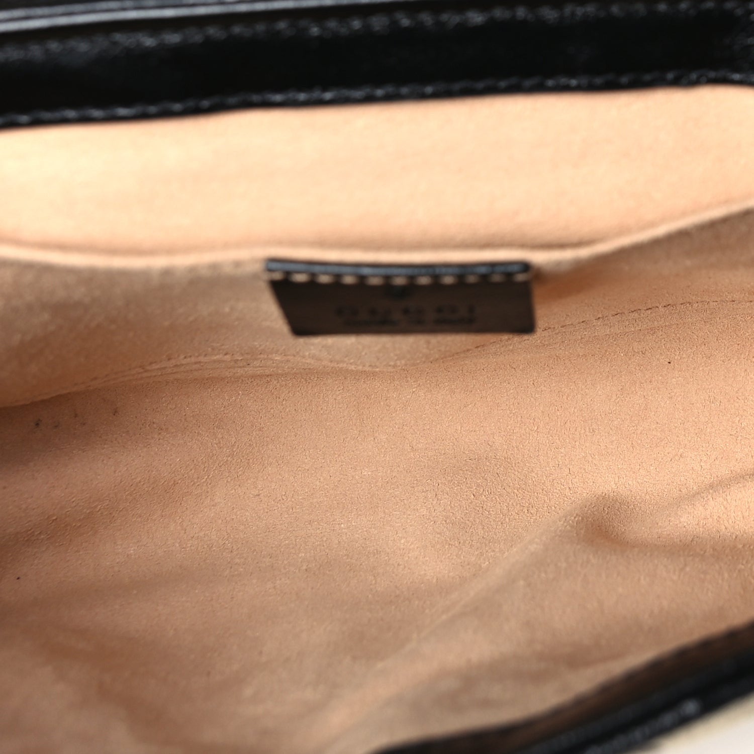 Gucci Monogram Matelasse Diagonal Mini GG Marmont Shoulder Bag Beige Black 5 of 9
