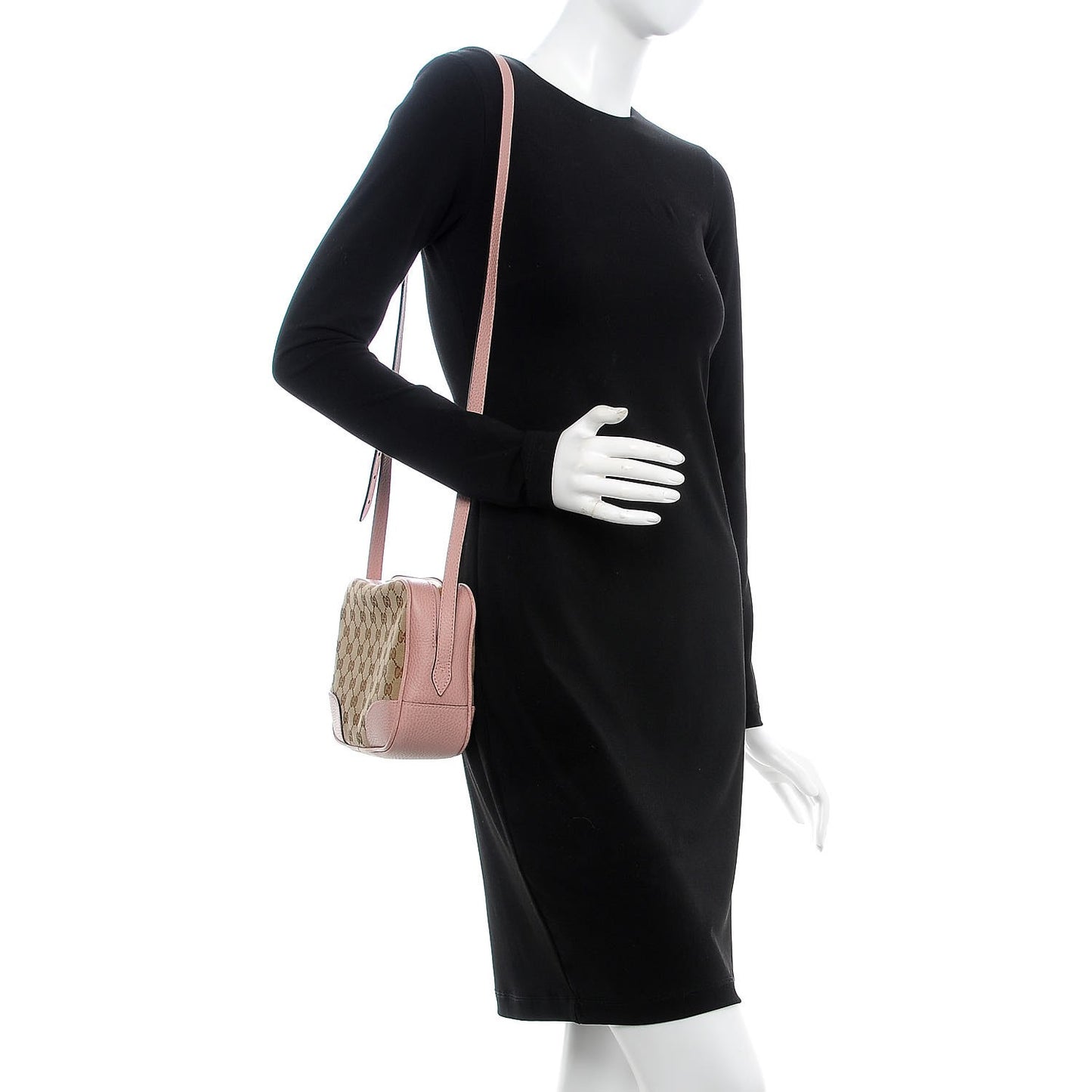 Monogram Mini Bree Messenger Bag Beige Soft Pink