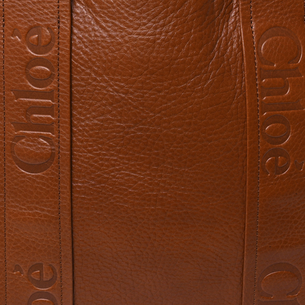 Calfskin Medium Woody Tote Clay Brown