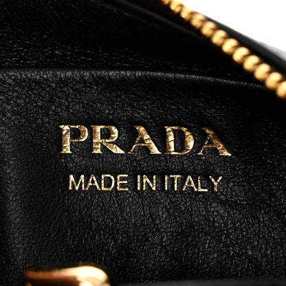 Prada Soft Calfskin Arque Shoulder Bag Black 6 of 10