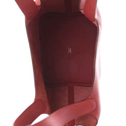 Hermes Taurillon Clemence Picotin Lock 22 MM Rouge Casaque 4 of 9