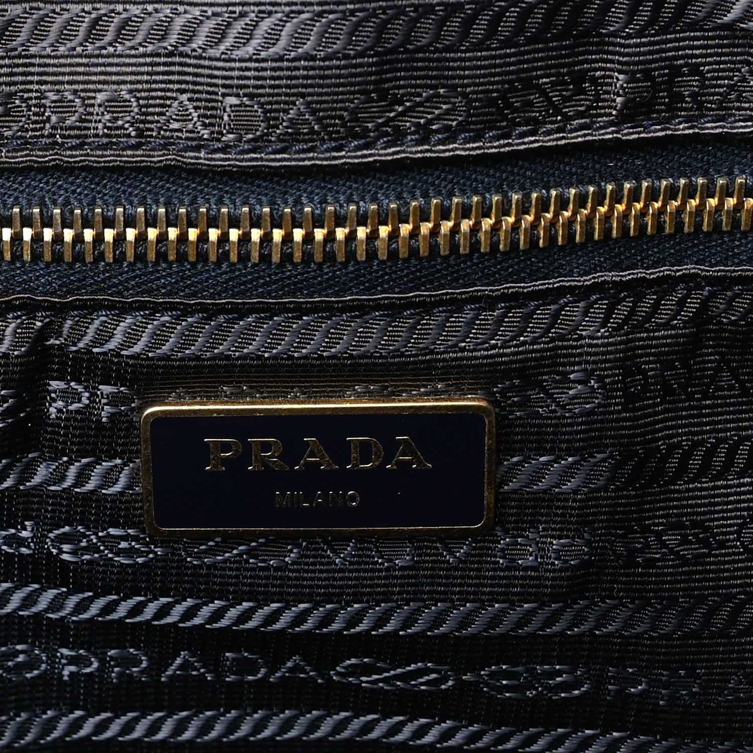 Prada Tessuto Nylon Saffiano Tote Bag Navy 5 of 8