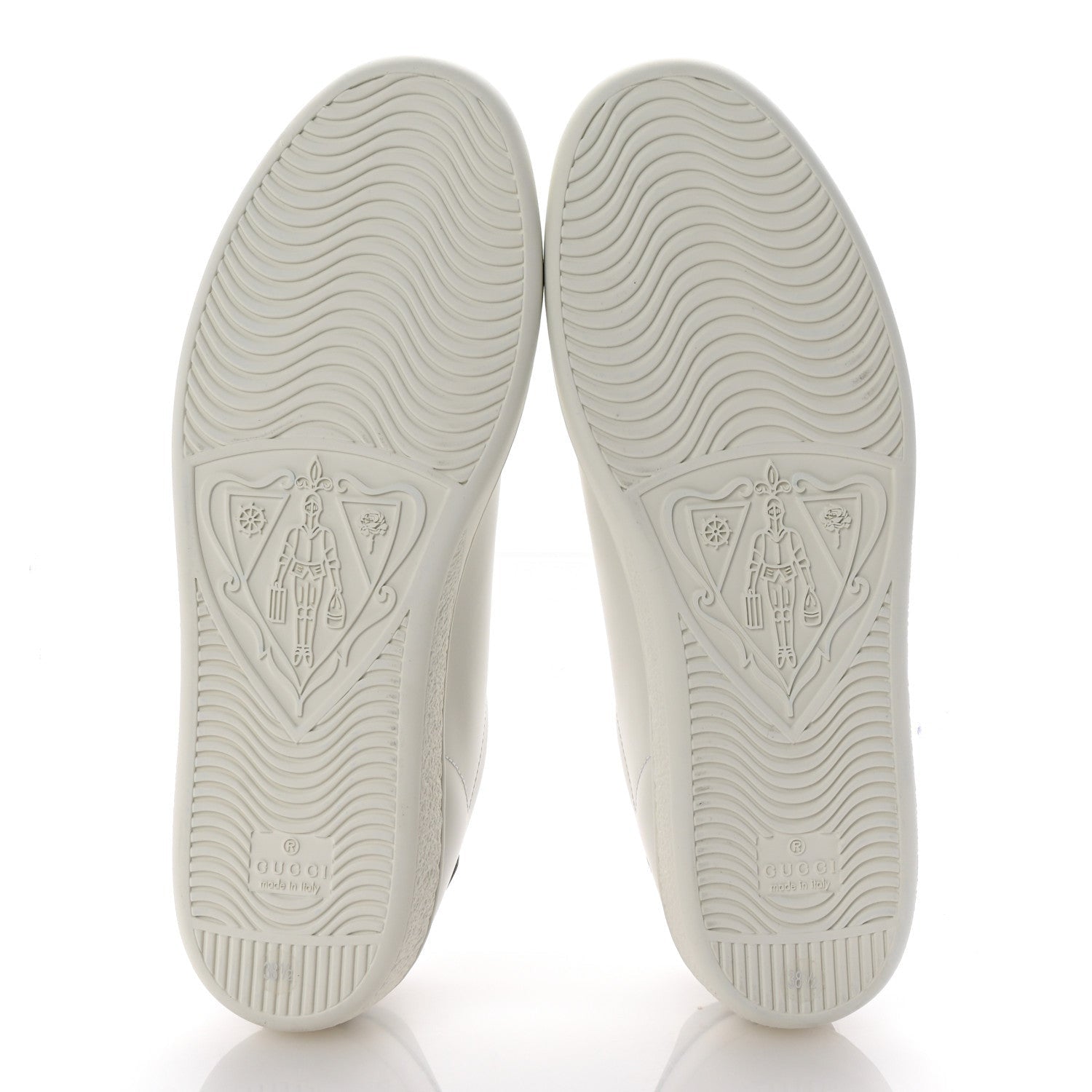Gucci Calfskin InterLocking G Perforated Womens Ace Sneakers 38.5 White Grey Sky 6 of 7