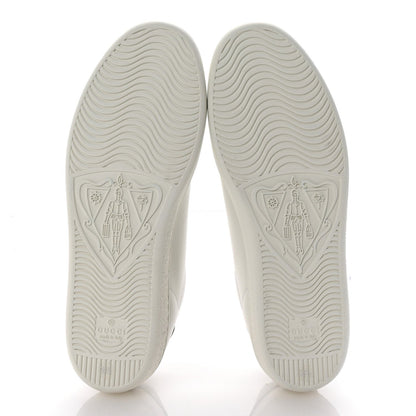 Gucci Calfskin InterLocking G Perforated Womens Ace Sneakers 38.5 White Grey Sky 6 of 7