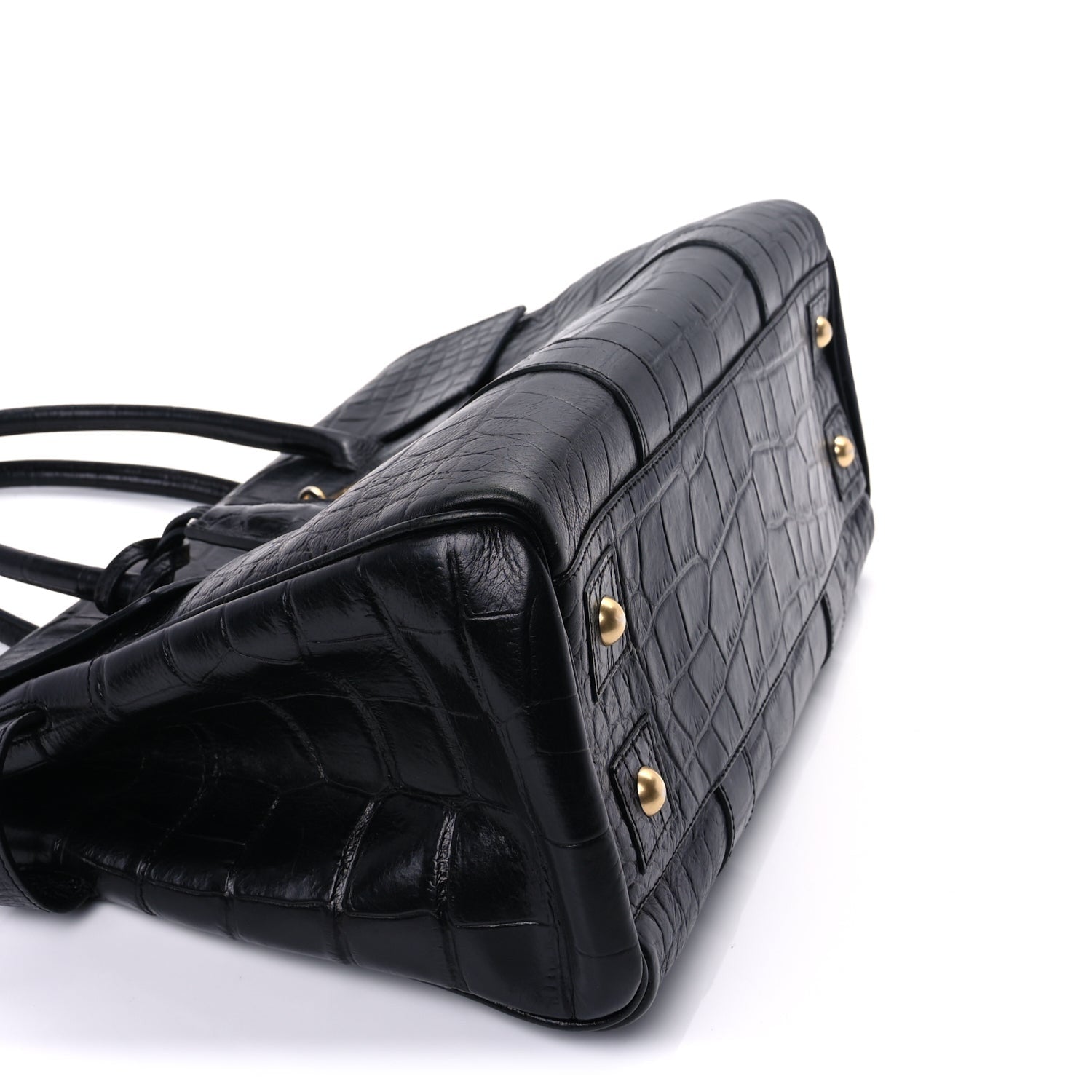 Mulberry Calfskin Crocodile Embossed Bayswater  Black 7 of 7