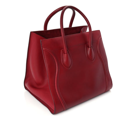 Celine Supple Calfskin Medium Phantom Luggage  Red 2 of 8