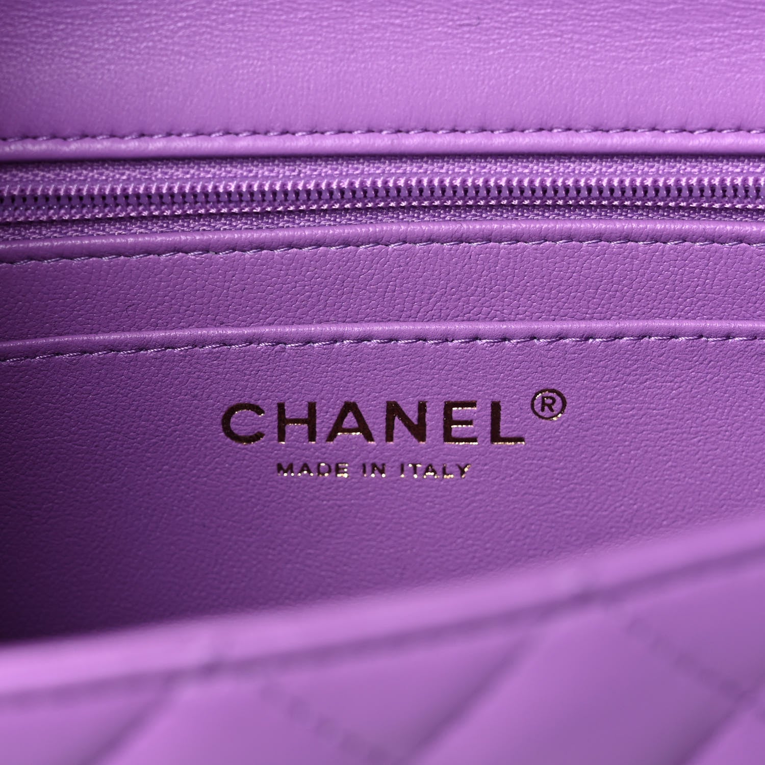 Chanel Lambskin Quilted Mini Rectangular Flap Purple 6 of 12