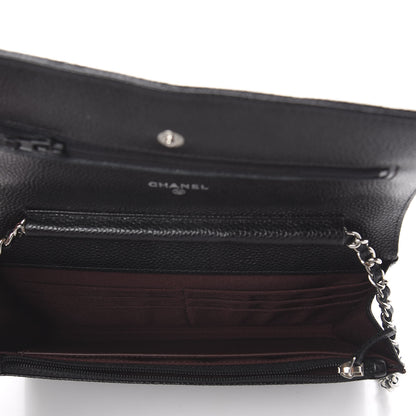 Chanel Caviar Quilted Wallet On Chain WOC Black 4 of 9